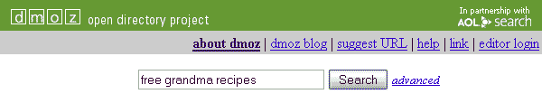search dmoz.org